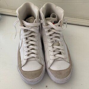 White Nike Blazers
